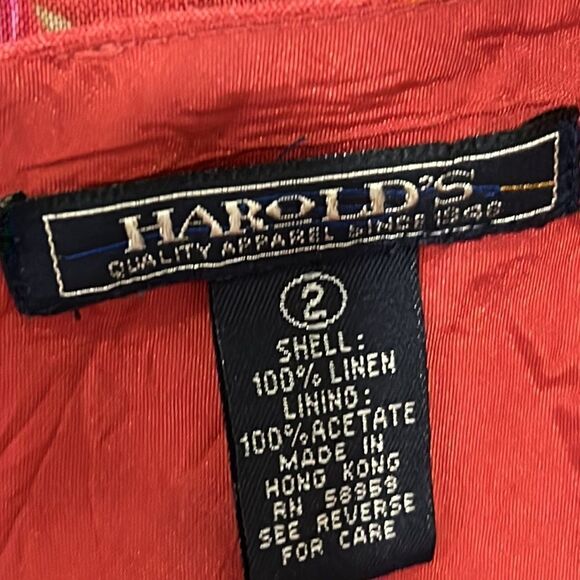 Vintage Harold’s Designer  tropical floral linen dress - Picture 6 of 6